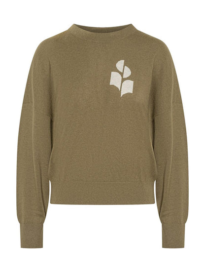 Isabel Marant Étoile Elfenbeinfarbener Pullover mit Marant Étoile-Logo
