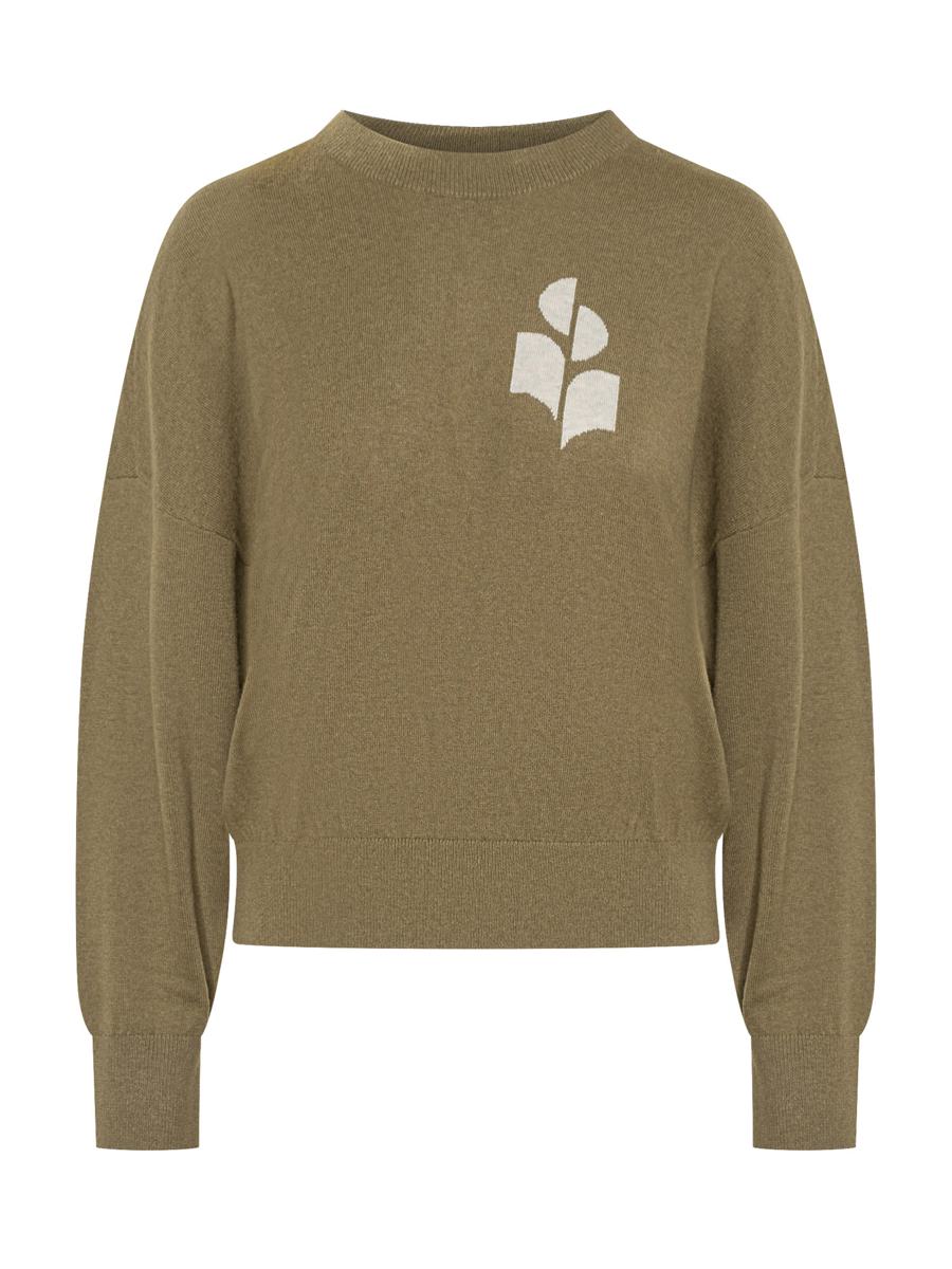 Isabel Marant Étoile Elfenbeinfarbener Pullover mit Marant Étoile-Logo