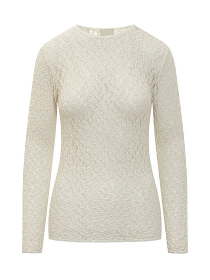 Isabel Marant Isabel Marant Elfenbeinfarbenes Stretch-Spitzentop