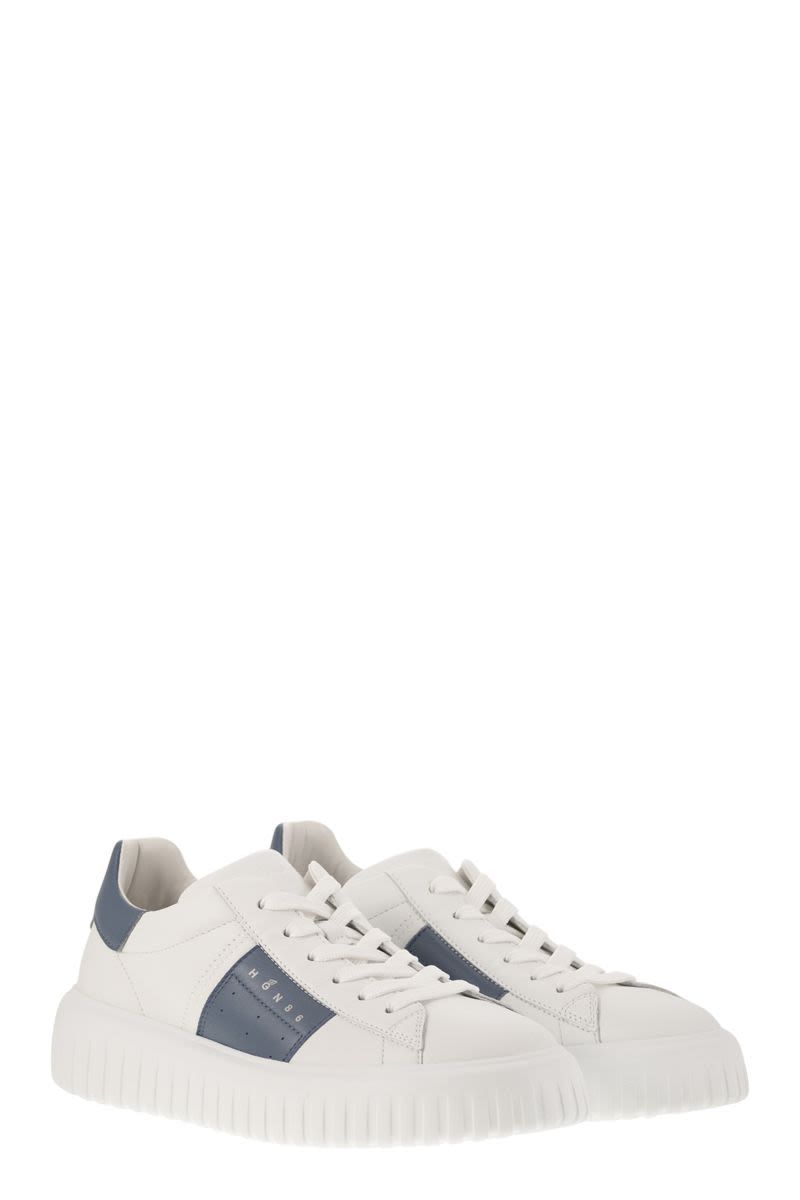 Hogan – Weiße Sneakers mit H-Streifen