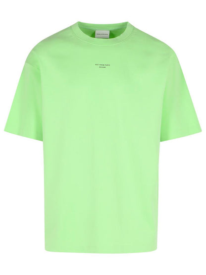 Drôle De Monsieur „Classique“ grünes Baumwoll-T-Shirt