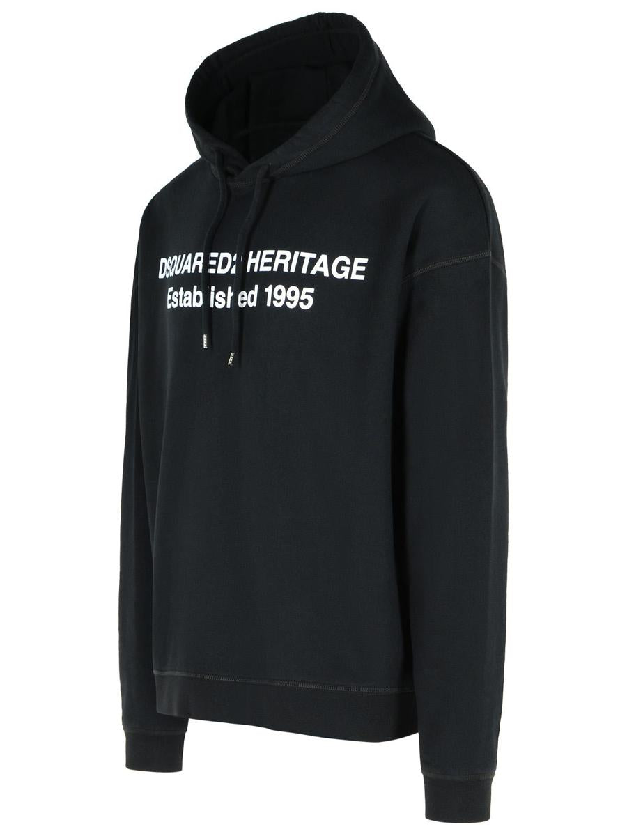 DSQUARED2 Schwarzes Baumwoll-Sweatshirt