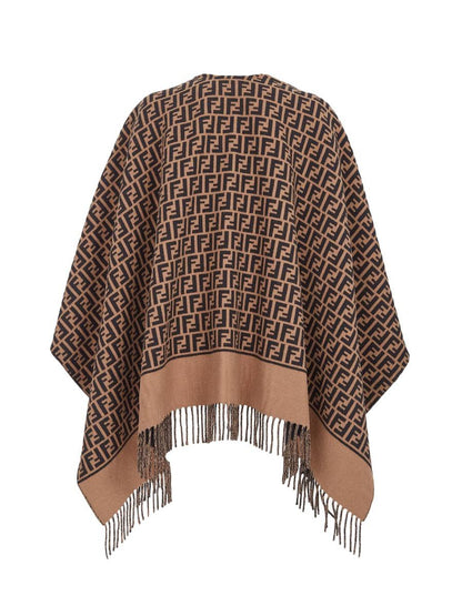 Fendi Poncho aus Wolle und Kaschmir