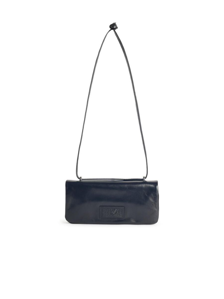 MM6 Maison Margiela Schwarze Ledertasche