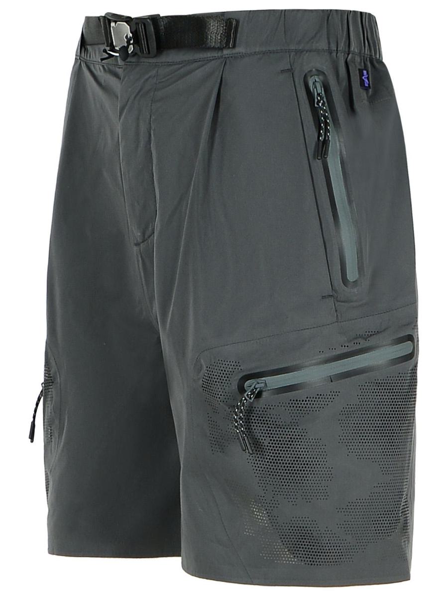 Alpha Industries – Graue Polyester-Bermudashorts