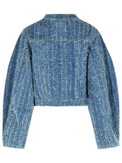 Rotate Birger Christensen – Kurze Baumwolljacke in Blau