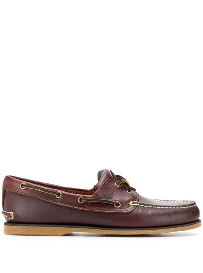 Klassische Boots-Loafer aus braunem Leder für Herren