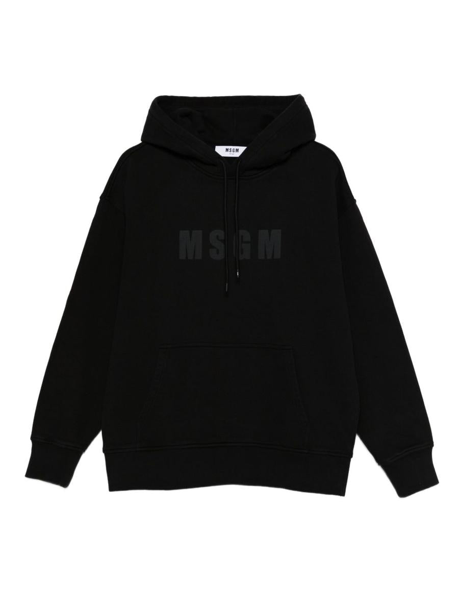 Msgm – Baumwoll-T-Shirt mit aufgedrucktem Logo auf der Vorderseite