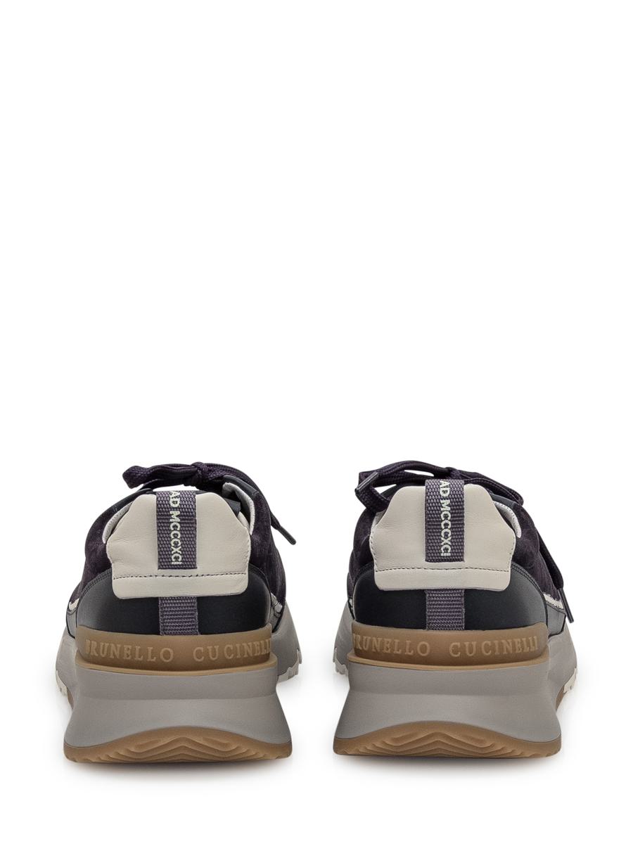 Brunello Cucinelli Brunello Cucinelli Wildleder- und Leder-Sneakers
