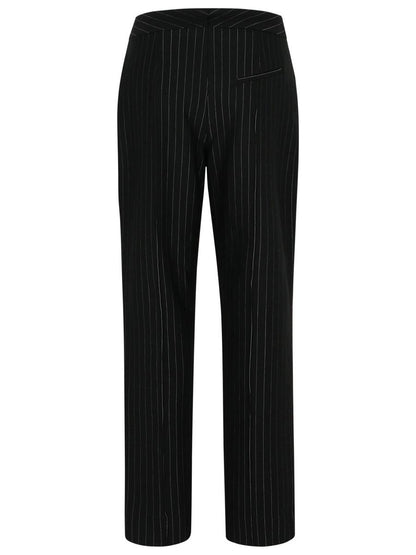 Ganni – Schwarze Hose aus Viskosemischung