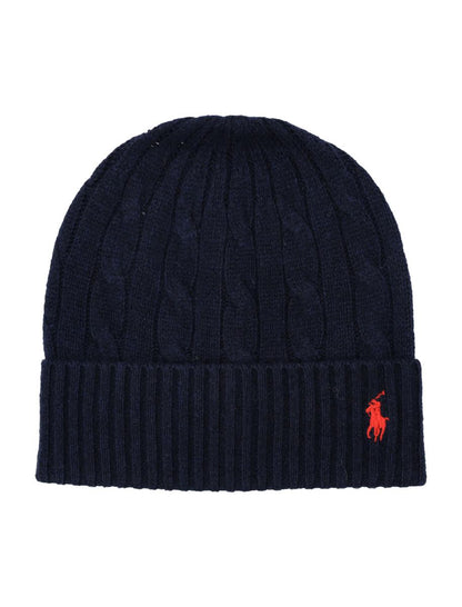 Polo Ralph Lauren – Woll-Kaschmir-Mütze mit Zopfmuster