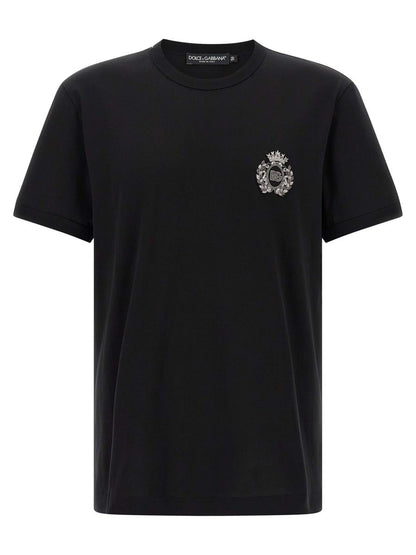 Dolce &amp; Gabbana T-Shirt mit heraldischem Aufnäher
