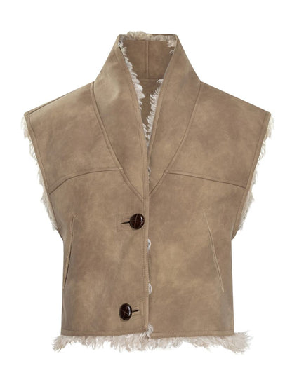 Isabel Marant Étoile Lammfellweste mit hohem Kragen Isabel Marant Étoile