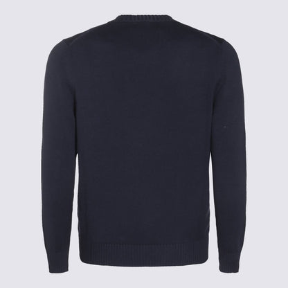 Malo Blauer Baumwollstrick