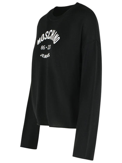 Schwarzer Pullover aus Schurwolle von Moschino Jeans