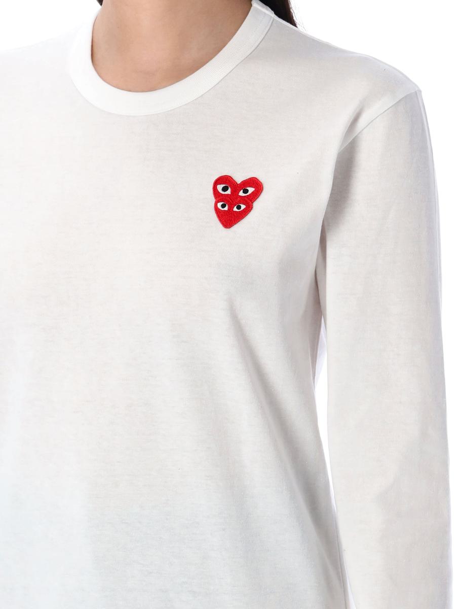 Comme Des Garçons Play Double Heart L/S T-Shirt