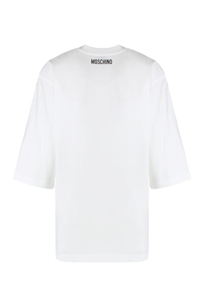 Moschino Baumwoll-T-Shirt mit Rundhalsausschnitt