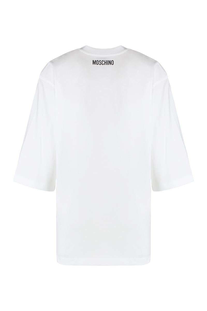 Moschino Baumwoll-T-Shirt mit Rundhalsausschnitt