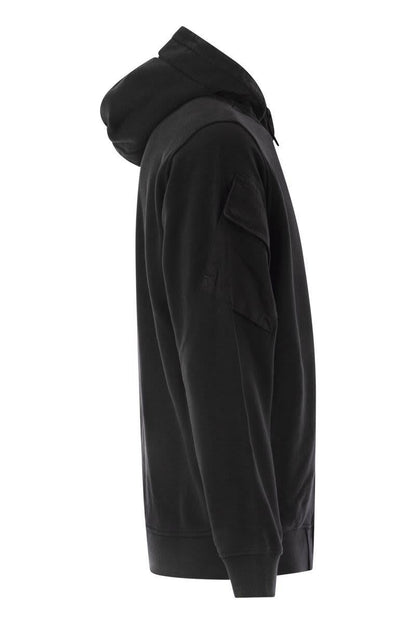 Stone Island – Kapuzenpullover mit Reißverschluss und Ärmeltaschen