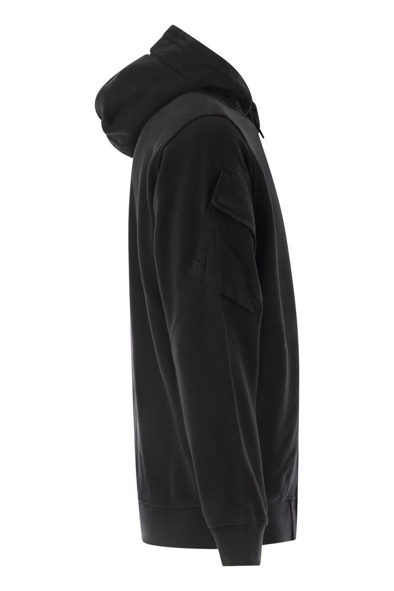 Stone Island – Kapuzenpullover mit Reißverschluss und Ärmeltaschen
