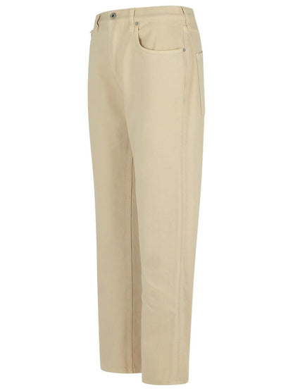 Burberry Cremefarbene Baumwolljeans
