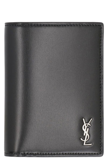 Saint Laurent Tiny Cassandre Kartenetui aus Leder