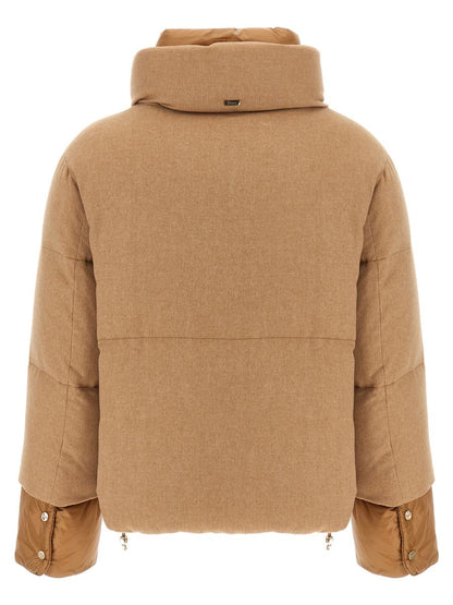 Herno Pufferjacke aus zwei Materialien
