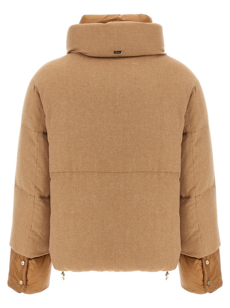Herno Pufferjacke aus zwei Materialien