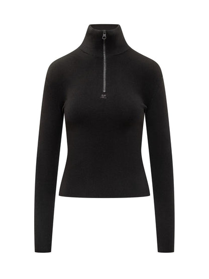 Courrèges Schwarzer Courrèges Rollkragenpullover