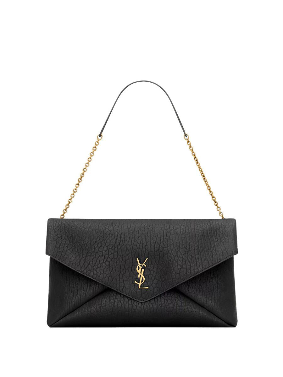 Saint Laurent Cassandre Xxl Umschlagbeutel mit Kette aus Lammleder