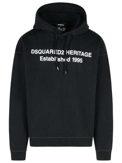 DSQUARED2 Schwarzes Baumwoll-Sweatshirt