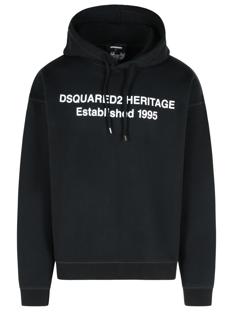 DSQUARED2 Schwarzes Baumwoll-Sweatshirt