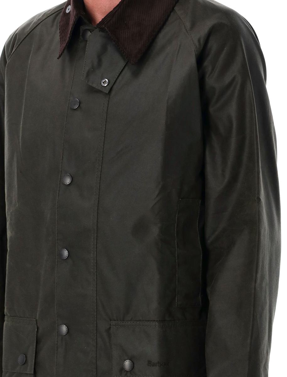 Barbour Beaufort Jacke aus gewachster Baumwolle mit Schottenmusterfutter