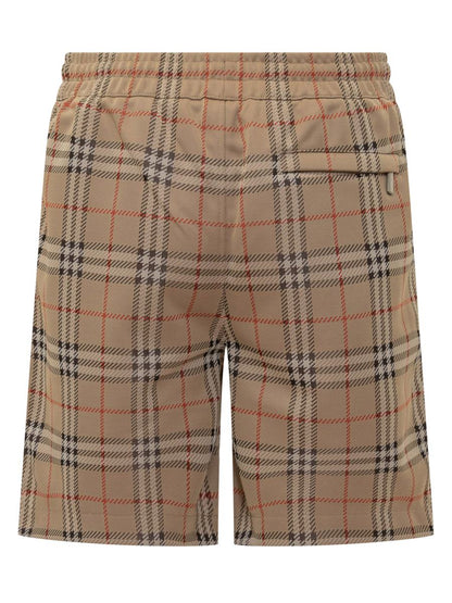 Burberry Burberry Herren Beige karierte Shorts