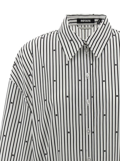 Rotate Birger Christensen – Oversize-Popeline-Hemd mit Streifen