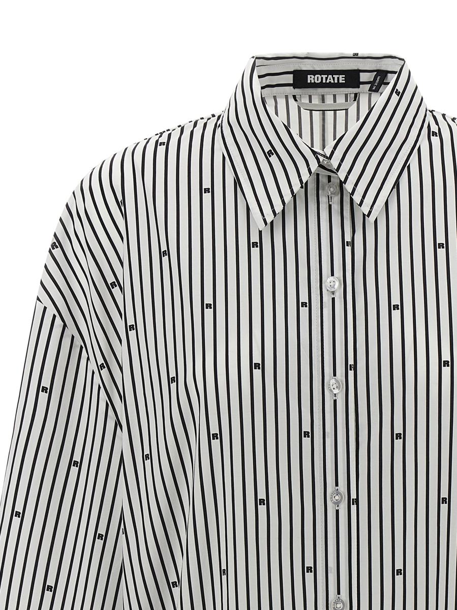 Rotate Birger Christensen – Oversize-Popeline-Hemd mit Streifen