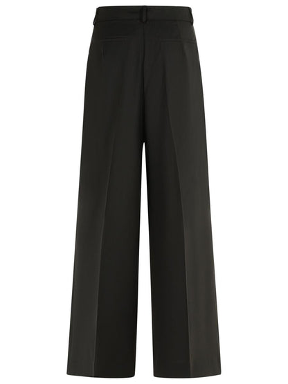 Sportmax „Vela“ Hose aus dunkelbrauner Schurwolle