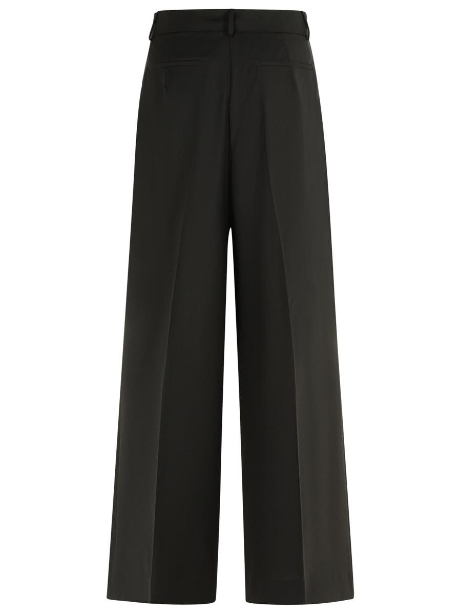 Sportmax „Vela“ Hose aus dunkelbrauner Schurwolle