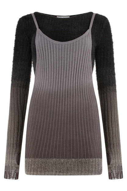 Das gerippte Strickkleid von Attico