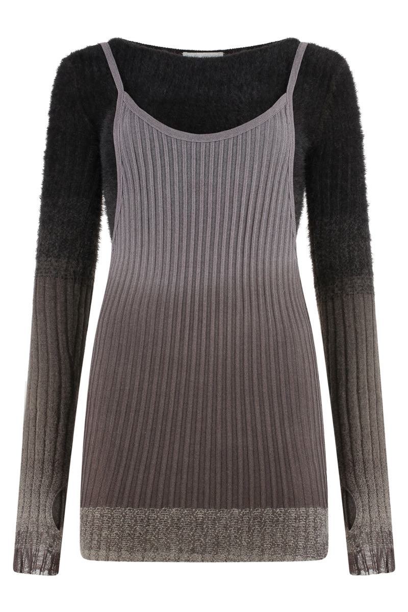 Das gerippte Strickkleid von Attico