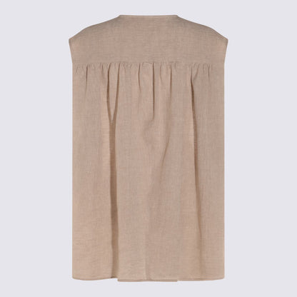 Fabiana Filippi Beige Leinenoberteil