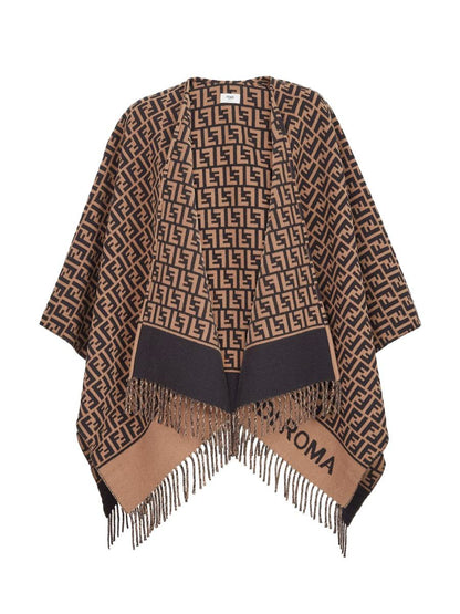 Fendi Poncho aus Wolle und Kaschmir