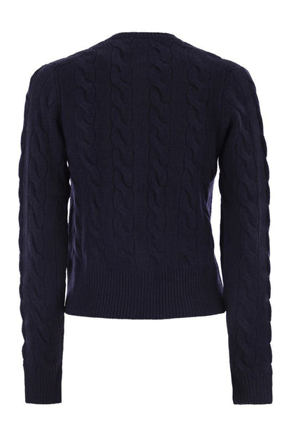 Polo Ralph Lauren – Zopfmuster-Cardigan aus Wolle und Kaschmir