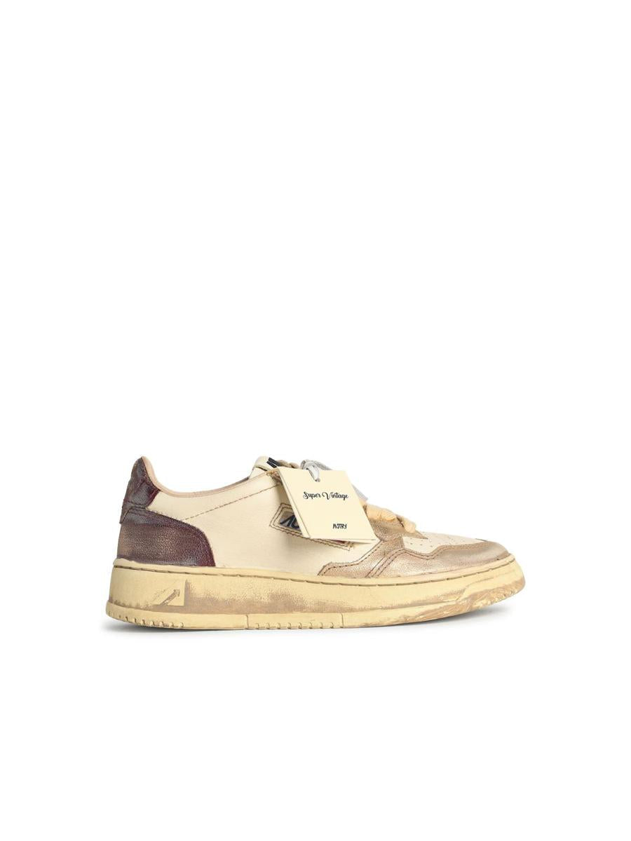 Autry „Super Vintage“ weiße Ledersneaker