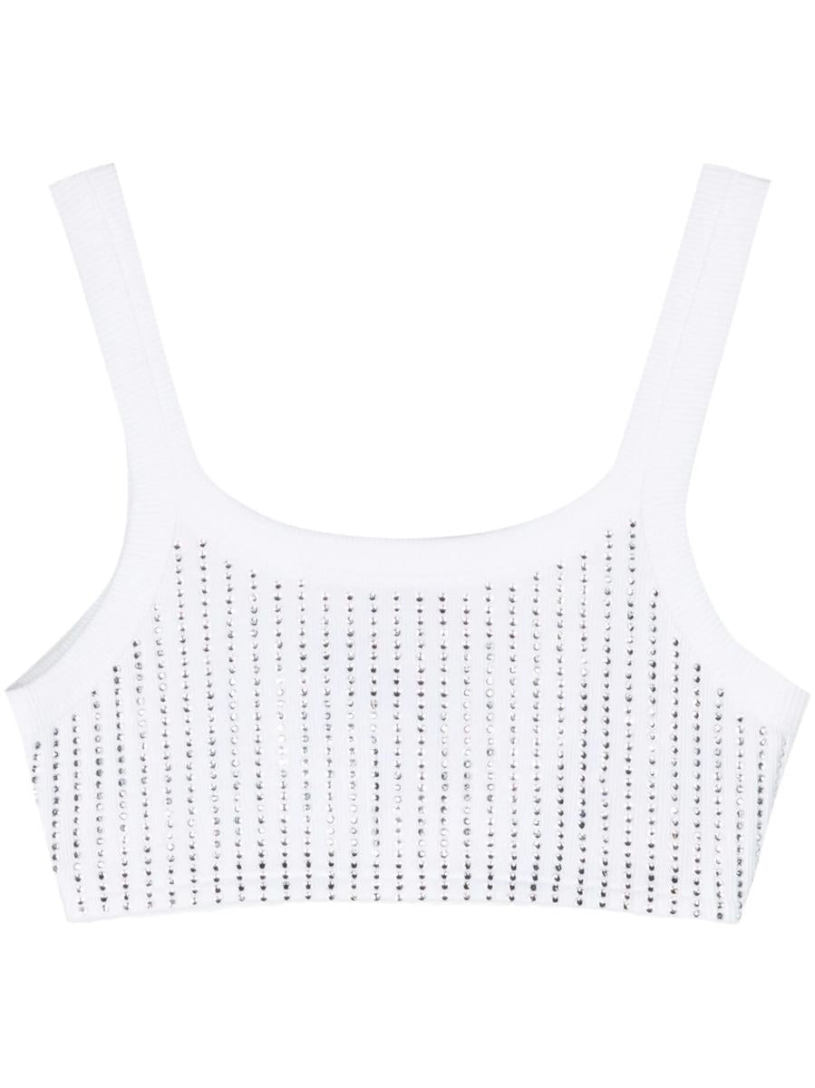 The Attico – Kurzes Baumwolltop mit Strass