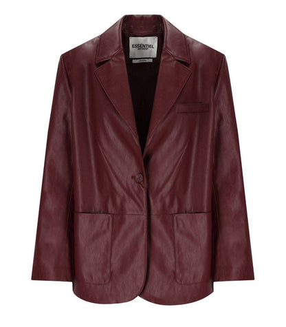Essentiel Antwerp – Idrey – Burgunderroter, einreihiger Blazer