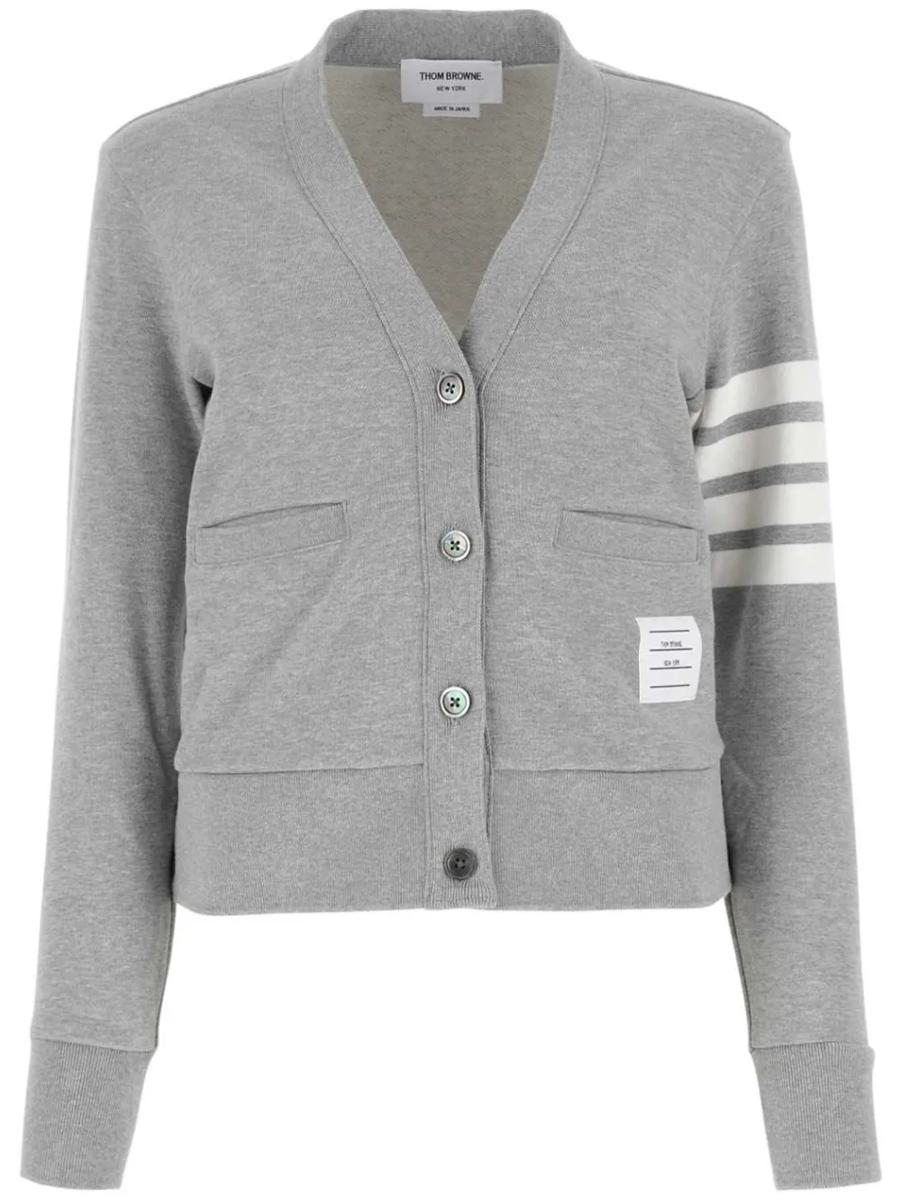 Thom Browne Gestreifte Strickjacke
