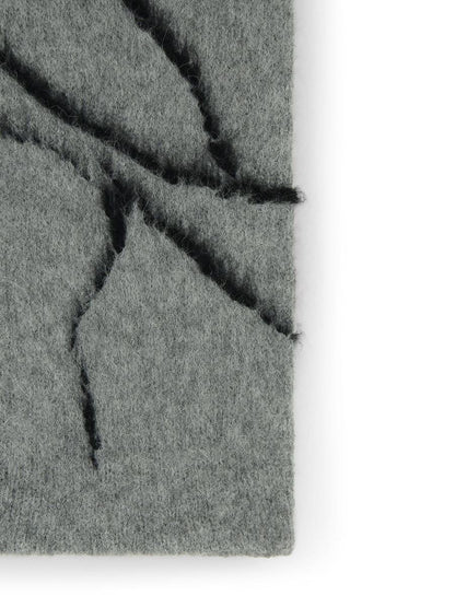 Dries Van Noten Schal „Mouton“ aus grauer Alpakamischung
