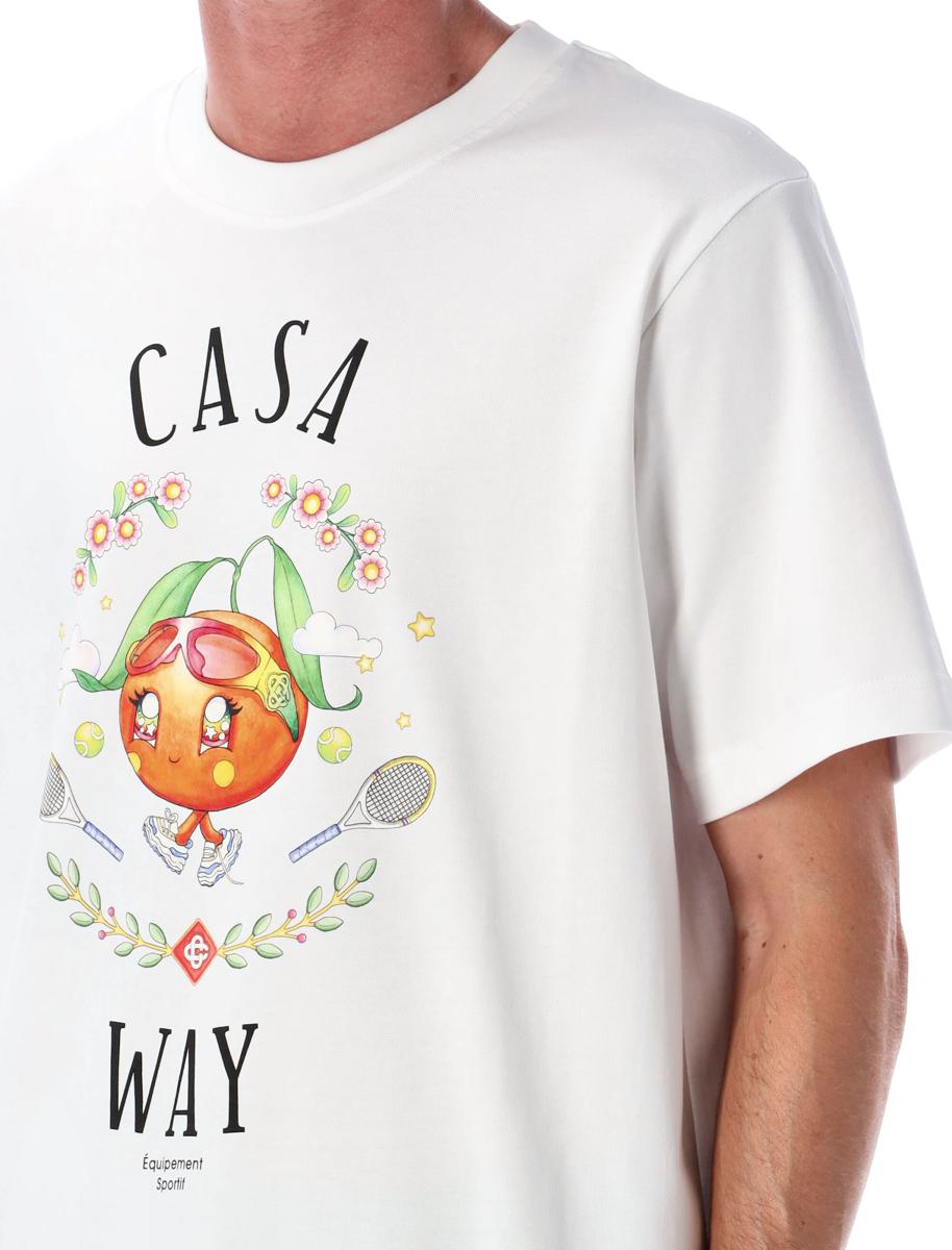 Casablanca Weißes Casa Way Orange Maskottchen T-Shirt