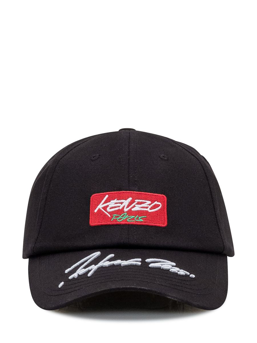 Kenzo Kenzo – Schwarze Kappe mit Aufnäher